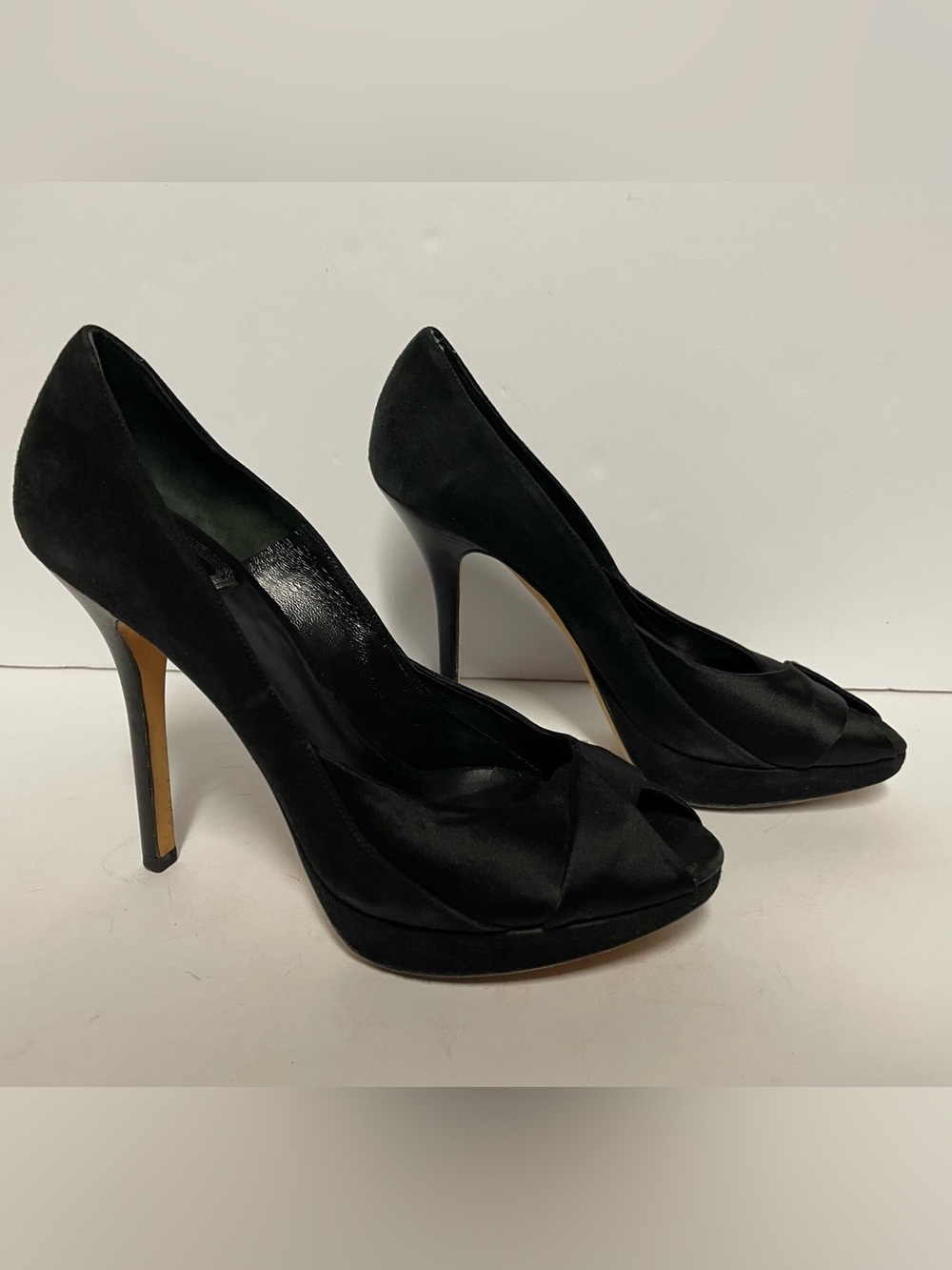 Christian Dior open toe pumps heels black 37